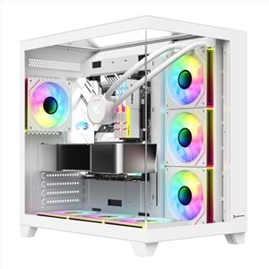 KASA GAMEPOWER WARCRY TOPGLASS 4x12cm FAN ARGB BEYAZ