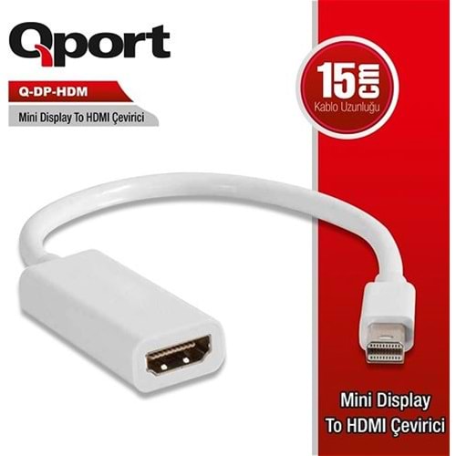 AKSESUAR QPORT Q-DP-HDM 15cm Mini Display to HDMI CEVIRICI