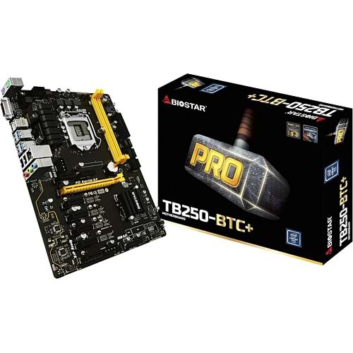 ANAKART BIOSTAR TB250-BTC+DDR4 1151p Mining