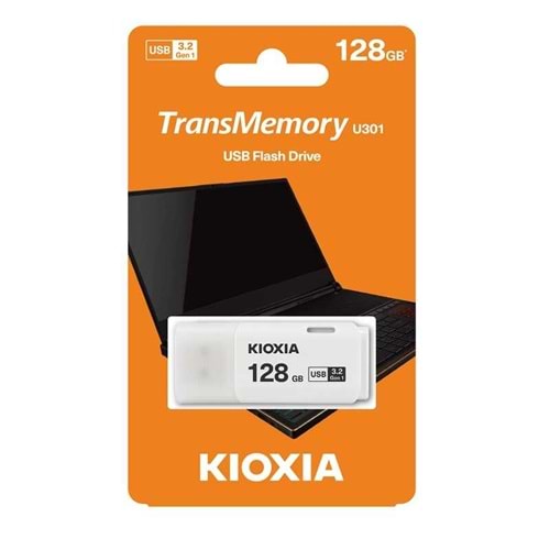 USB BELLEK KIOXIA U301 128GB USB3.2 GEN 1LU301W128GG4 Beyaz