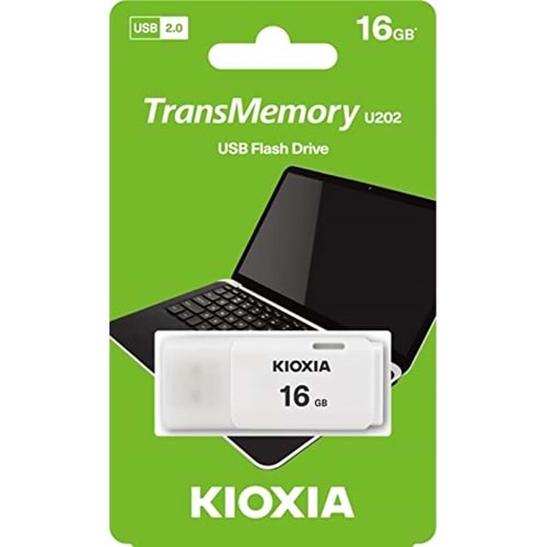 USB BELLEK KIOXIA 16GB U202 USB2.0 LU202W016GG4 Beyaz