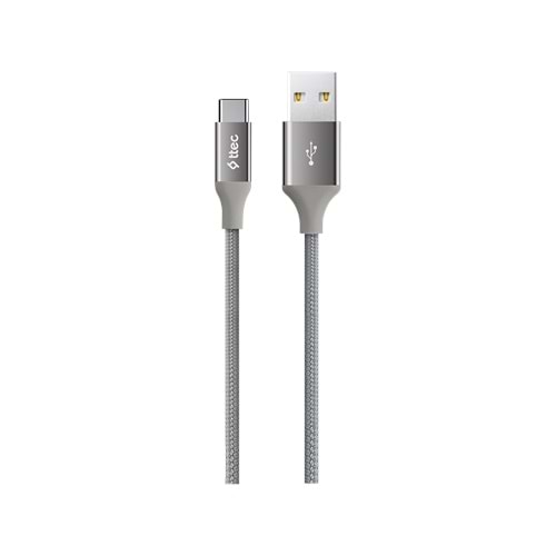 TTEC 2DK18G AlumiCable 120 cm Type-C - USB-A kablosu GRİ
