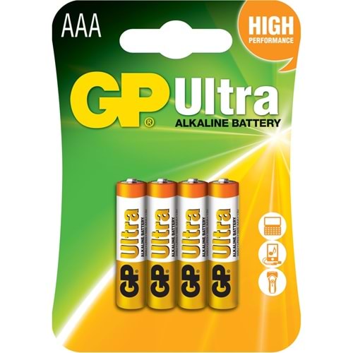 KALEM PİL İNCE AAA GP GP24AU ULTRA ALKALINE 1.5 VOLT