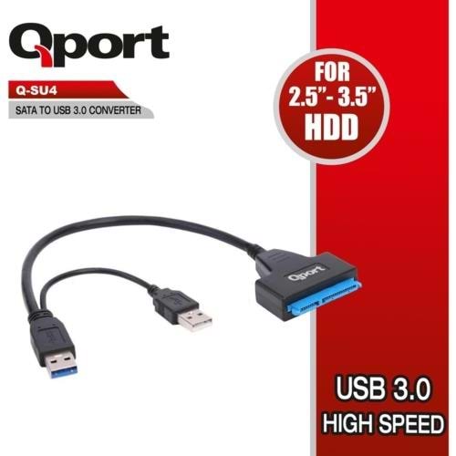 AKSESUAR QPORT Q-SU4 SATA TO USB 3.0 USB DESTEKLİ ÇEVİRİCİ