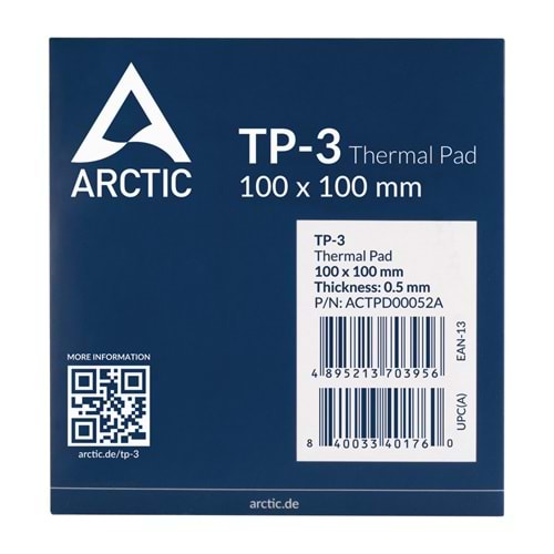 AKSESUAR ARCTIC TP-3 THERMAL PAD 0.5MM KALINLIK 100X100MM