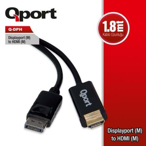 AKSESUAR QPORT Q-DPH DP(M) TO HDMI(M) 1.8MT