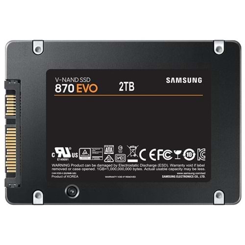 SSD SAMSUNG 870 EVO 2TB SSD Disk MZ-77E2T0B 560-530 MB/s, 2.5