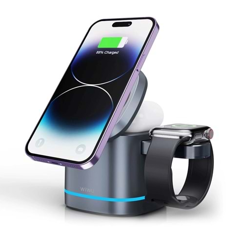 WIWU POWER W024 RUBIKS CUBE 3in1 WIRELESS CHARGER