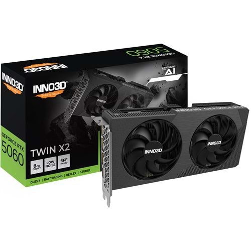 EKRAN KARTI Inno3D RTX5060 8GB Twin X2 128Bit GDDR7 3xDP, HDMI