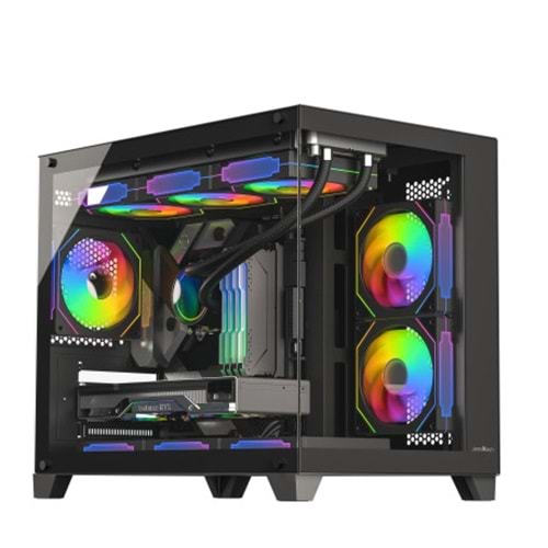 KASA James Donkey Stark S700 3xARGB Temperli Cam 650W 80+ Bronze mATX