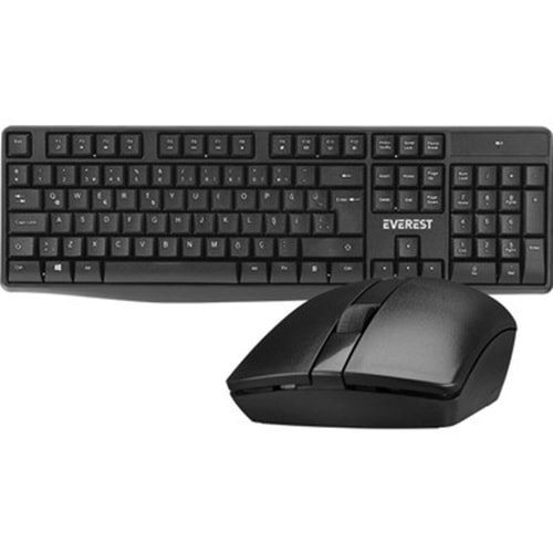 Klavye Mouse Set Everest Km-7500 Siyah Kablosuz Q Multimedya
