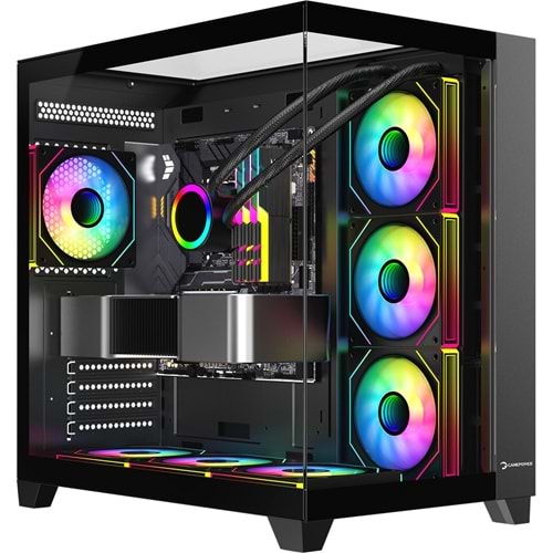 Kasa Gamepower Warcry TopglassS 4x12cm Fan Argb Siyah
