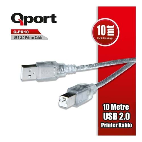 Kablo Qport Q-PR10 2.0 10mt Yazıcı Kablosu