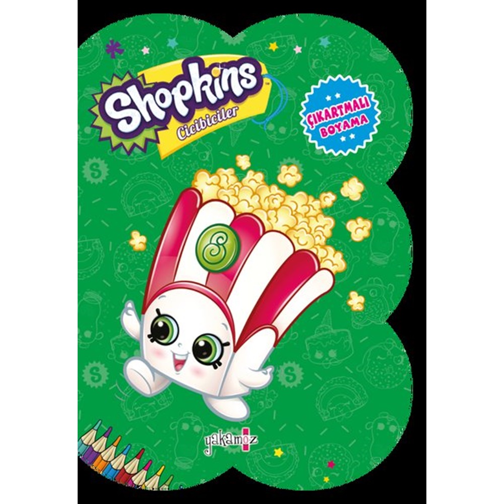 Shopkins Cicibiciler Yeşil Çıkartmalı Boyama