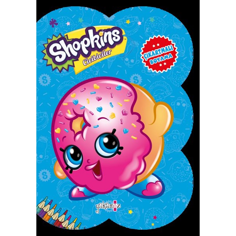 Shopkins Cicibiciler Mavi Çıkartmalı Boyama