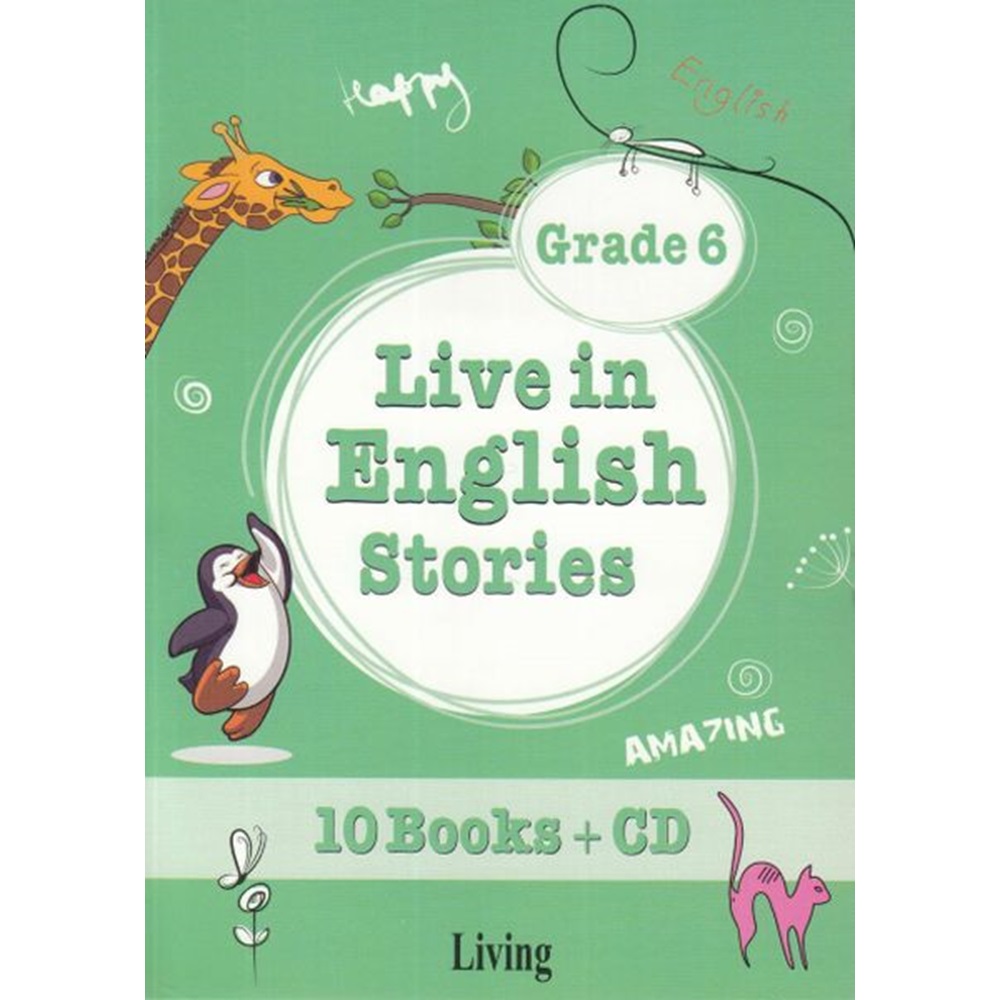 Grade 6 Live in English Stories 10 Books CD