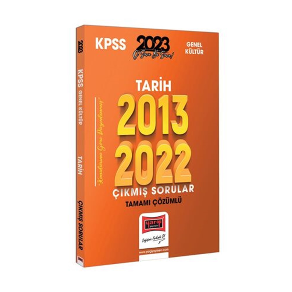 2023 Yargı KPSS Tarih 2013-2022 Tamamı Çözümlü Çıkmış Sorular