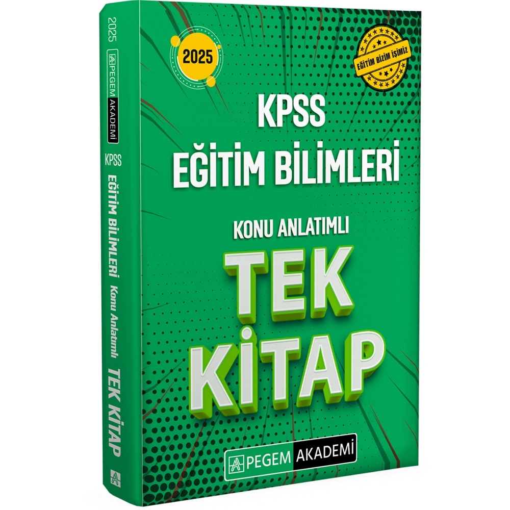 2025 Pegem Kpss Eğitim Bilimleri Konu Anlatımlı Tek Kitap