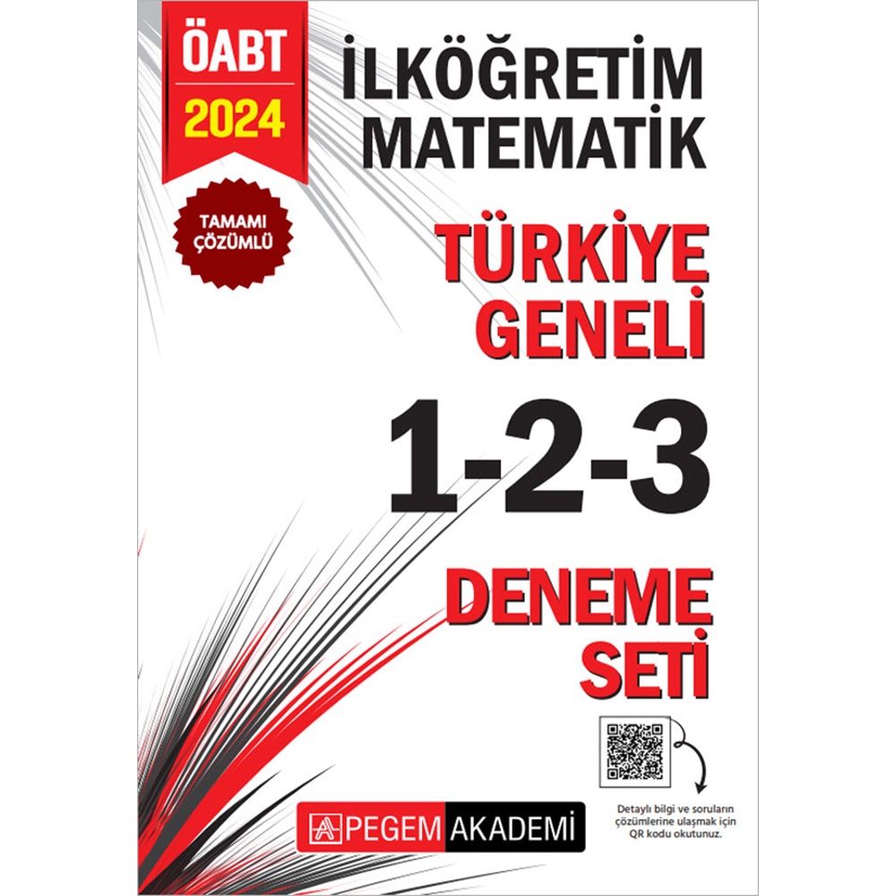 2024 Pegem KPSS ÖABTİlköğretim Matematik Tamamı Çözümlü Türkiye Geneli 1-2-3 (3'lü Deneme Seti)