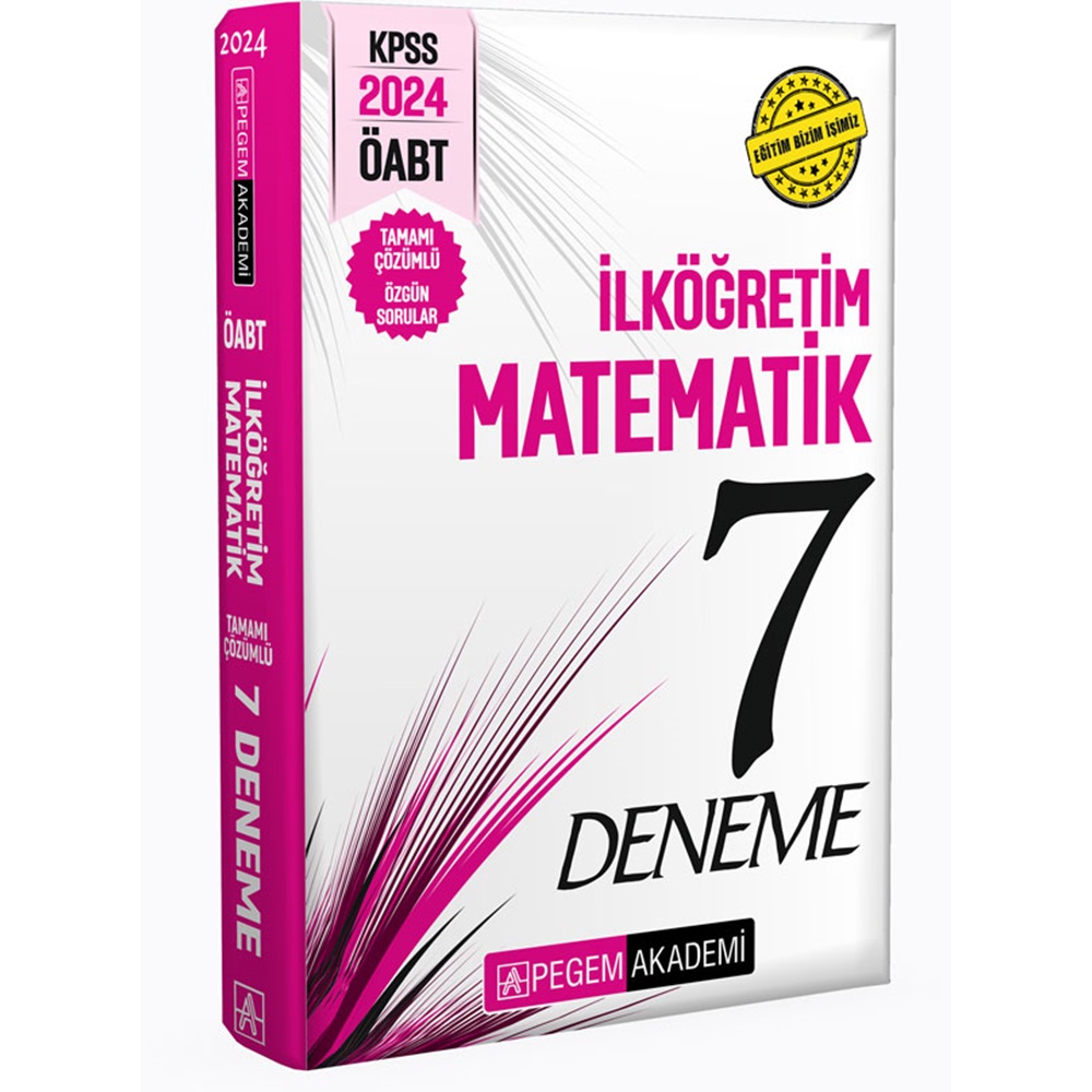 2024 Pegem KPSS ÖABT İlköğretim Matematik Öğretmenliği Tamamı Çözümlü 7 Deneme