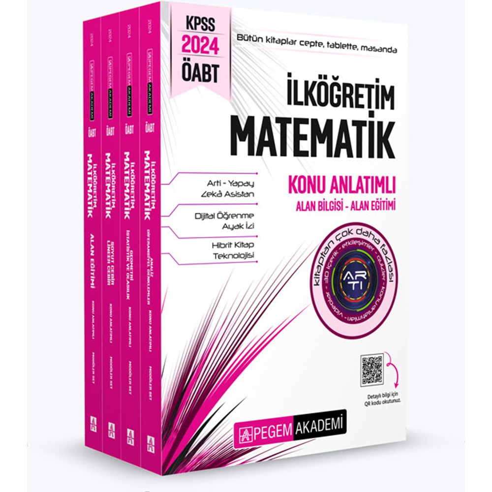 2024 Pegem KPSS ÖABT İlköğretim Matematik Konu Anlatımlı (4 Kitap)