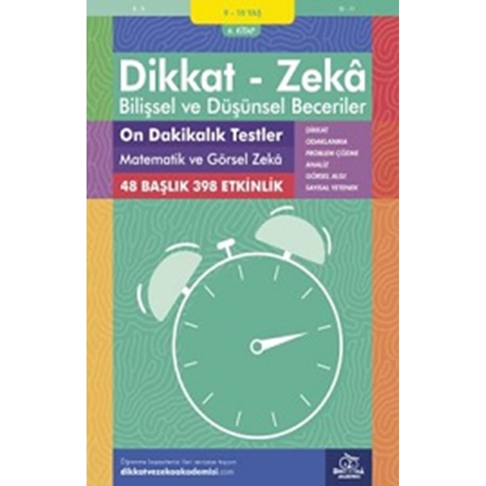 On Dakikalık Testler - Matematik ve Görsel Zeka (9 - 10 Yaş) - Dikkat Zeka