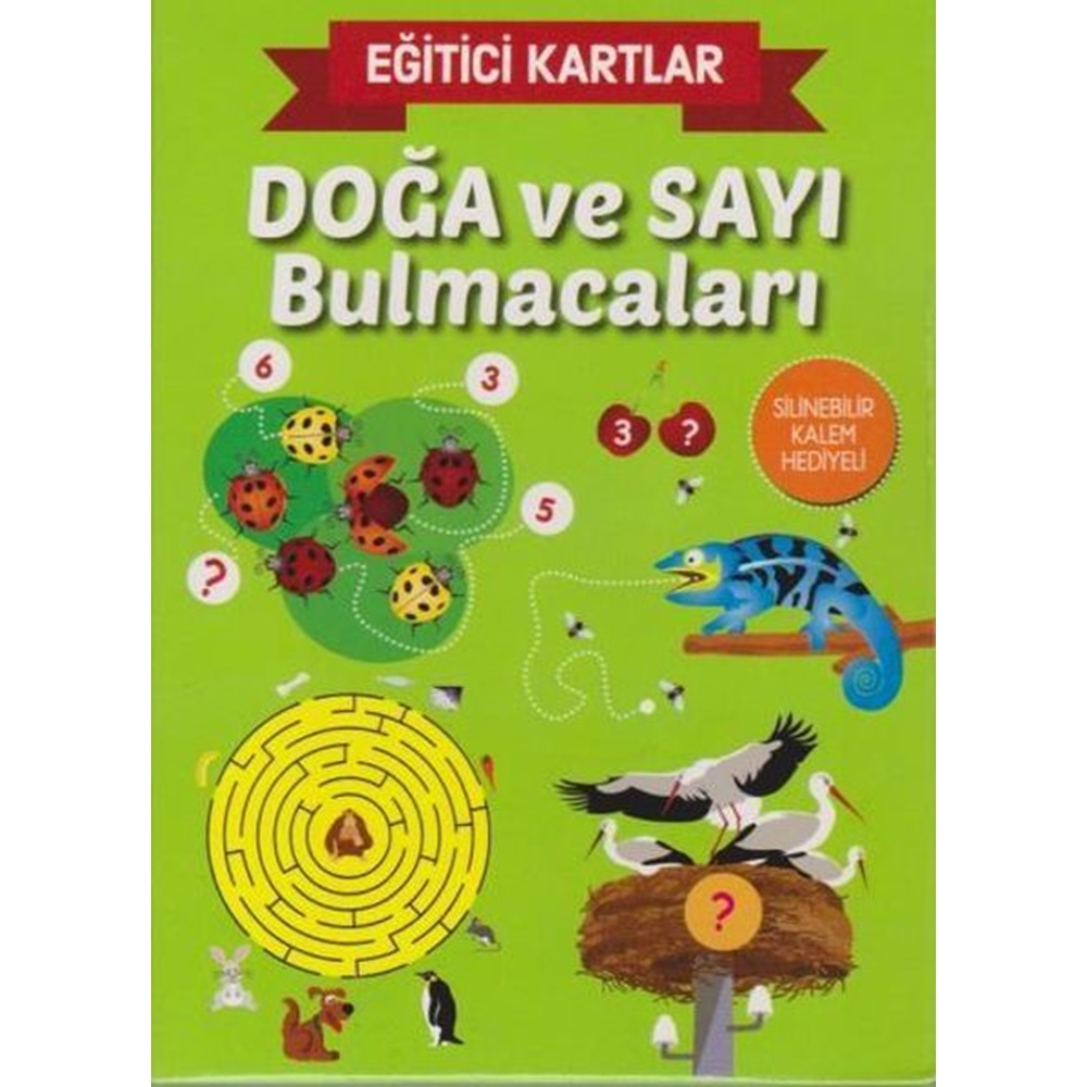 Eğitici Kartlar Doğa ve Sayı Bulmacaları