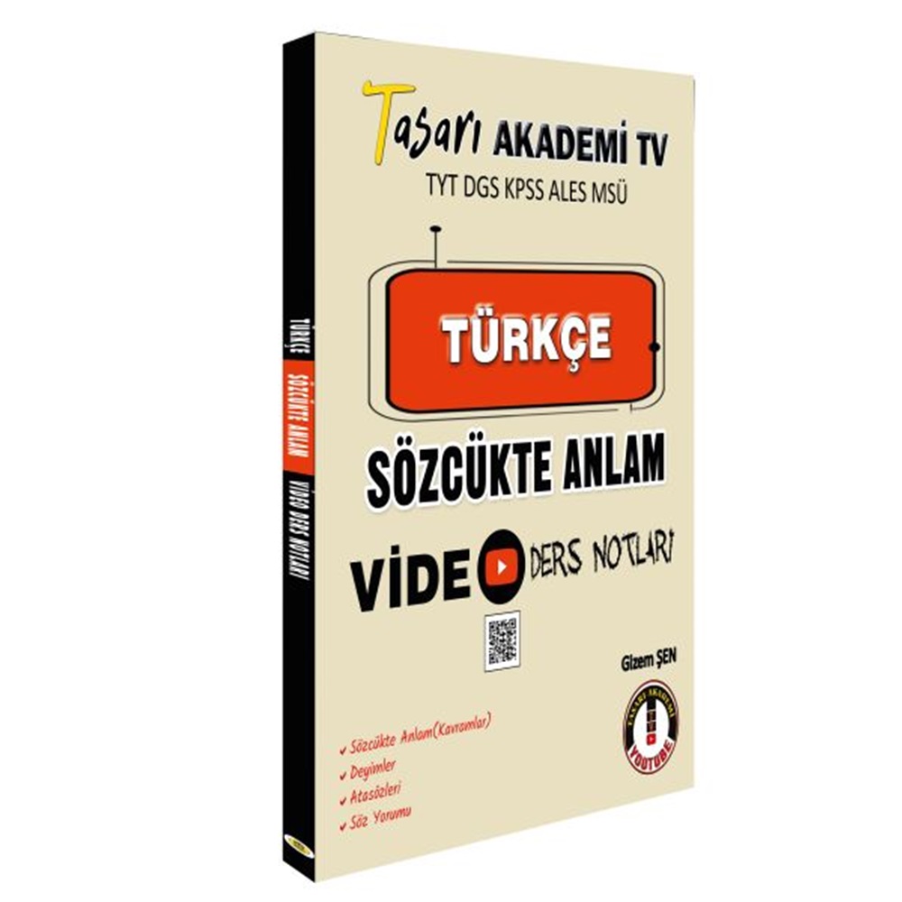 TÜRKÇE SÖZCÜKTE ANLAM VİDEO DERS NOTLARI-1