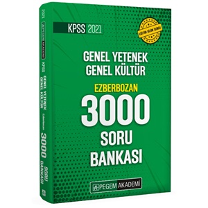 2021 Pegem KPSS Genel Yetenek Genel Kültür Ezberbozan 3000 Soru Bankası