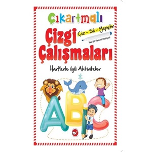 Çıkartmalı Çizgi Çalışmaları Harflerle İlgili Aktiviteler