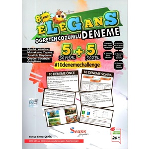 Seans LGS 8.Sınıf Elegans 5+5 Sayısal ve Sözel Deneme