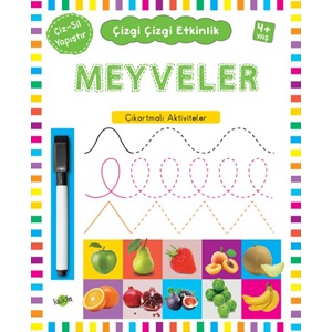 Çizgi Çizgi Etkinlik Meyveler 4 Yaş