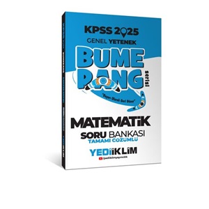 2025 Yediiklim KPSS Genel Yetenek Bumerang Matematik Tamamı Çözümlü Soru Bankası