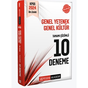 2024 Pegem KPSS Genel Yetenek Genel Kültür Önlisans Tamamı Çözümlü 10 Deneme