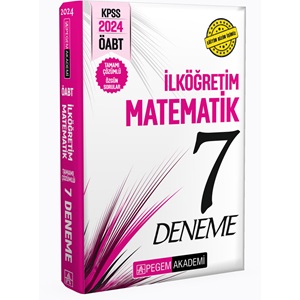 2024 Pegem KPSS ÖABT İlköğretim Matematik Öğretmenliği Tamamı Çözümlü 7 Deneme