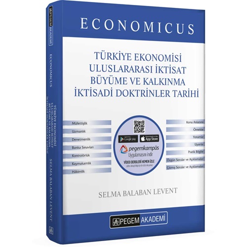 2021 Pegem KPSS A Grubu Economicus Türkiye Ekonomisi, Uluslararası İktisat, Büyüme ve Kalkınma, İktisadi Doktrinler Tarihi Konu Anlatımı
