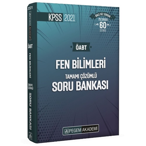 2021 Pegem KPSS ÖABT Fen Bilimleri Fen ve Teknoloji Tamamı Çözümlü Soru Bankası Seti - 4 Kitap