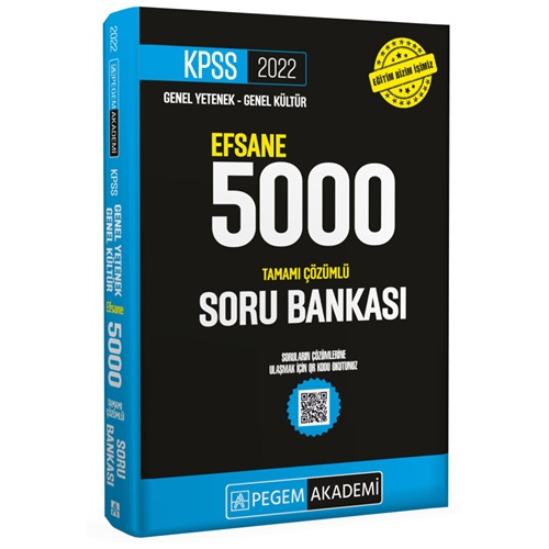 2022 Pegem KPSS Genel Yetenek Genel Kültür Efsane 5000 Soru Bankası