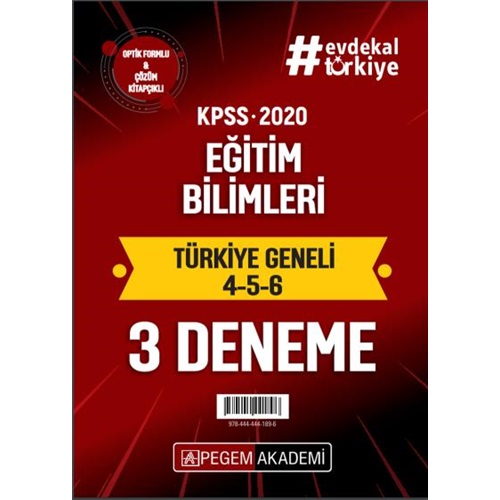 2020 KPSS Eğitim Bilimleri Türkiye Geneli Deneme (4.5.6) 3`lü Deneme Seti