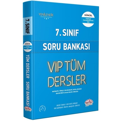 7. Sınıf VIP Tüm Dersler Soru Bankası Mavi Kitap Kampanyalı