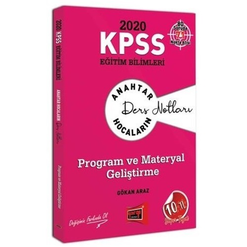 2020 Yargı KPSS Eğitim Bilimleri Program ve Materyal Geliştirme Ders Notları