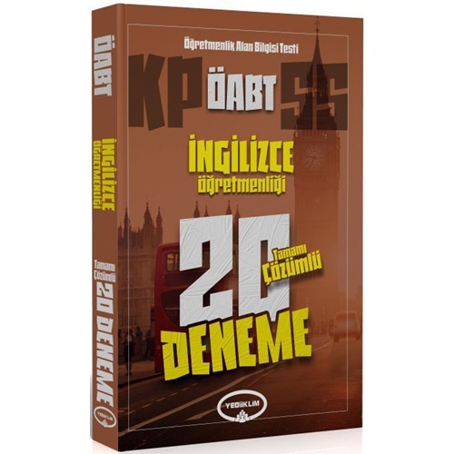 Yediiklim ÖABT İngilizce Öğretmenliği Tamamı Çözümlü 20 Deneme