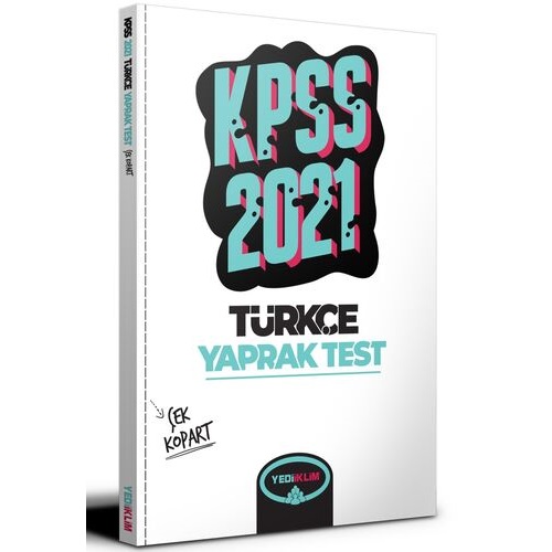 2021 Yediiklim KPSS Genel Yetenek Türkçe Çek Kopart Yaprak Test