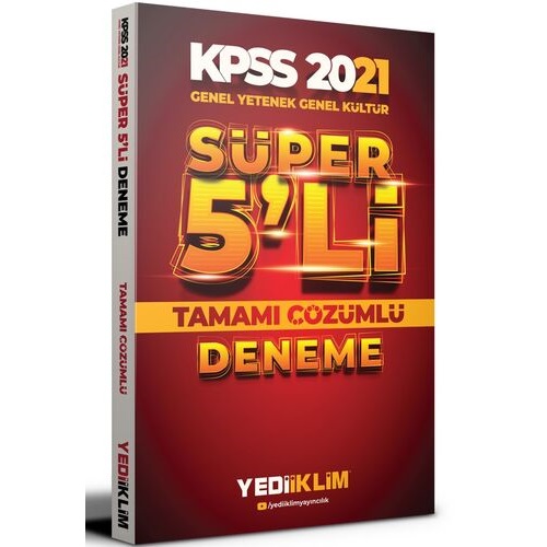 2021 Yediiklim Kpss Genel Yetenek Genel Kültür Tamamı Çözümlü Süper 5'li Deneme