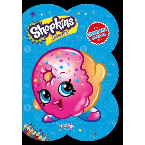 Shopkins Cicibiciler Mavi Çıkartmalı Boyama