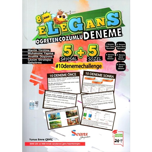 Seans LGS 8.Sınıf Elegans 5+5 Sayısal ve Sözel Deneme
