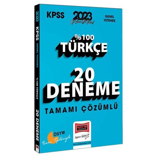 2023 Yargı KPSS Türkçe Tamamı Çözümlü 20 Deneme