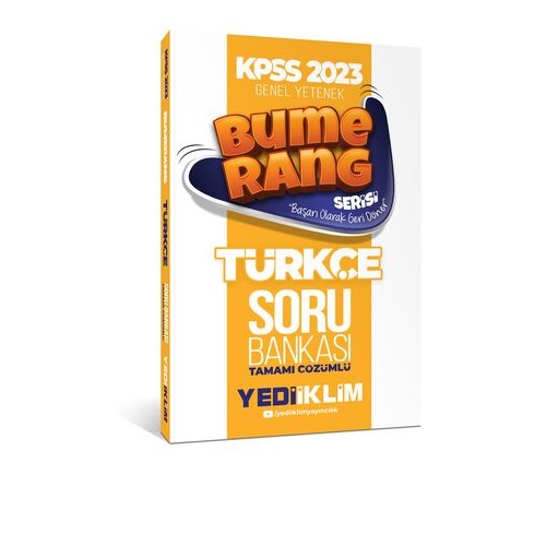 2023 Yediiklim KPSS Genel Kültür Bumerang Türkçe Tamamı Çözümlü Soru Bankası