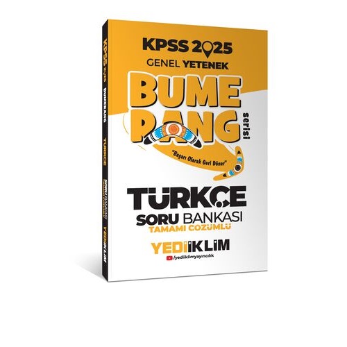 2025 Yediiklim KPSS Genel Yetenek Bumerang Türkçe Tamamı Çözümlü Soru Bankası