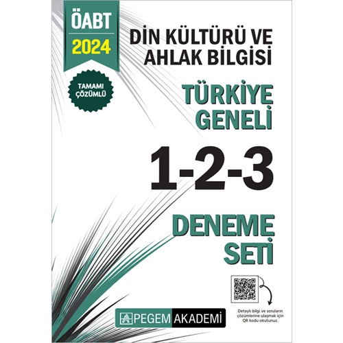 2024 Pegem KPSSÖABT Din Kültürü ve Ahlak Bilgisi Tamamı Çözümlü Türkiye Geneli 1-2-3 (3'lü Deneme)